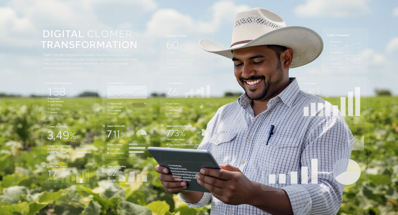 Productor primario digitalizando captura con tablet en campo